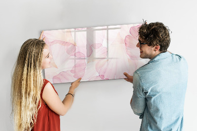 Decoratief glazen wandbord beschrijfbaar en magnetisch Creatief moodboard voor foto's en notities