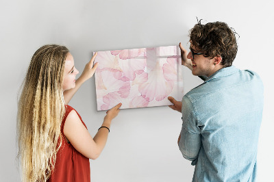 Decoratief glazen wandbord beschrijfbaar en magnetisch Creatief moodboard voor foto's en notities