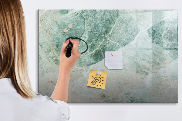 Decoratief glazen wandbord beschrijfbaar en magnetisch Modern prikbord voor notities en foto's