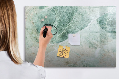Decoratief glazen wandbord beschrijfbaar en magnetisch Modern prikbord voor notities en foto's