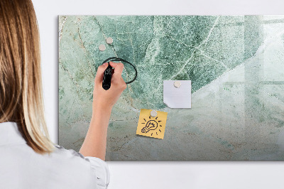 Decoratief glazen wandbord beschrijfbaar en magnetisch Modern prikbord voor notities en foto's