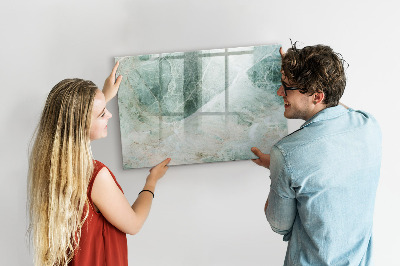 Decoratief glazen wandbord beschrijfbaar en magnetisch Modern prikbord voor notities en foto's