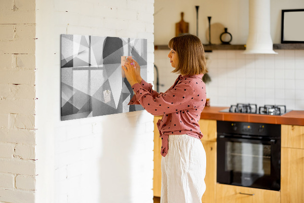 Decoratief glazen wandbord beschrijfbaar en magnetisch Modern prikbord voor notities en foto's