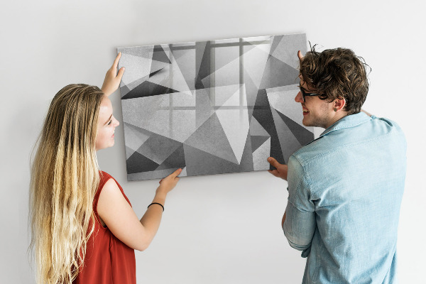 Decoratief glazen wandbord beschrijfbaar en magnetisch Modern prikbord voor notities en foto's