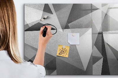 Decoratief glazen wandbord beschrijfbaar en magnetisch Modern prikbord voor notities en foto's