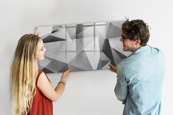 Decoratief glazen wandbord beschrijfbaar en magnetisch Modern prikbord voor notities en foto's