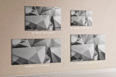 Decoratief glazen wandbord beschrijfbaar en magnetisch Modern prikbord voor notities en foto's