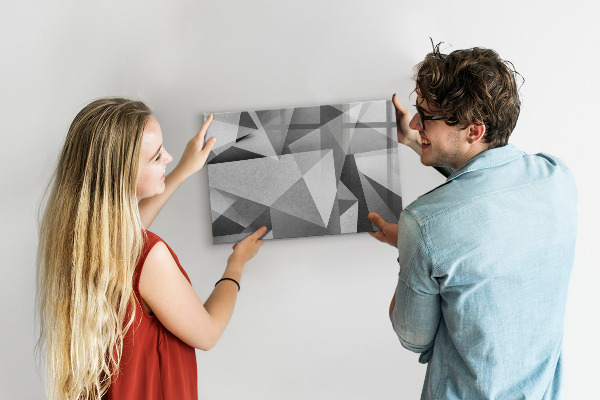 Decoratief glazen wandbord beschrijfbaar en magnetisch Modern prikbord voor notities en foto's