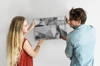 Decoratief glazen wandbord beschrijfbaar en magnetisch Modern prikbord voor notities en foto's