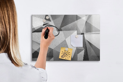 Decoratief glazen wandbord beschrijfbaar en magnetisch Modern prikbord voor notities en foto's