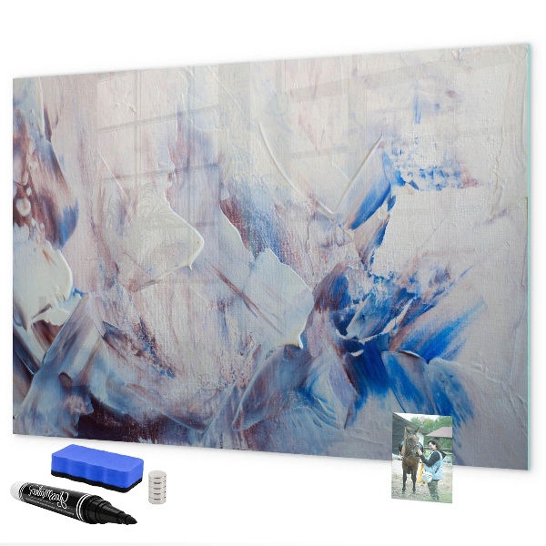 Decoratief glazen wandbord beschrijfbaar en magnetisch Creatief fotopresentatiebord