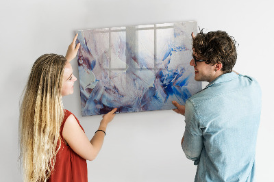 Decoratief glazen wandbord beschrijfbaar en magnetisch Creatief fotopresentatiebord