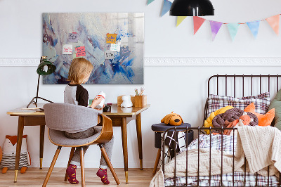 Decoratief glazen wandbord beschrijfbaar en magnetisch Creatief fotopresentatiebord