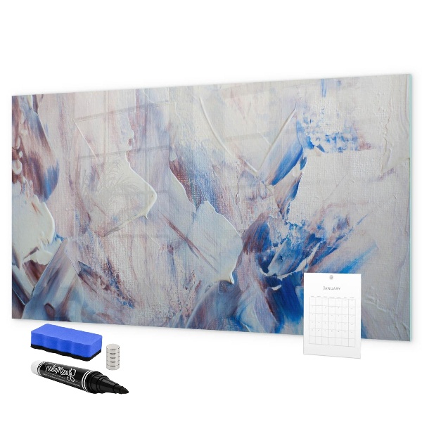 Decoratief glazen wandbord beschrijfbaar en magnetisch Creatief fotopresentatiebord