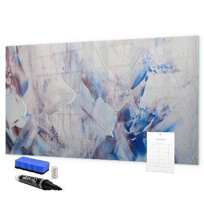 Decoratief glazen wandbord beschrijfbaar en magnetisch Creatief fotopresentatiebord