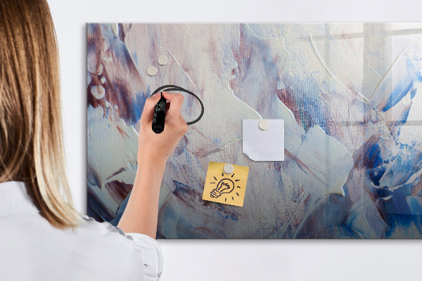 Decoratief glazen wandbord beschrijfbaar en magnetisch Creatief fotopresentatiebord