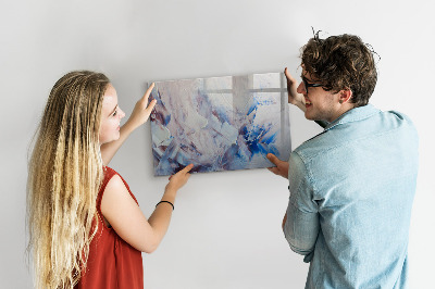 Decoratief glazen wandbord beschrijfbaar en magnetisch Creatief fotopresentatiebord