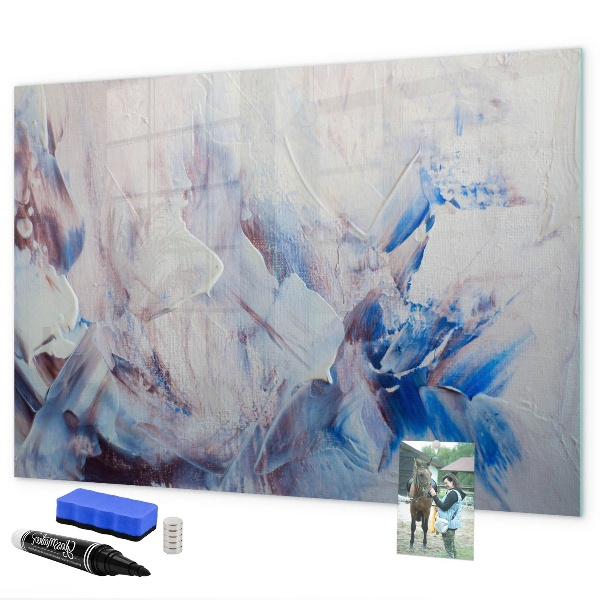 Decoratief glazen wandbord beschrijfbaar en magnetisch Creatief fotopresentatiebord