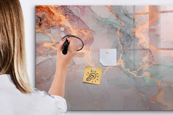Memobord van glas met print inclusief neodymium magneten Een elegant bord voor notities en foto's