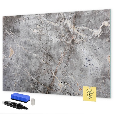 Memobord van glas met print inclusief neodymium magneten Bord voor foto's en notities
