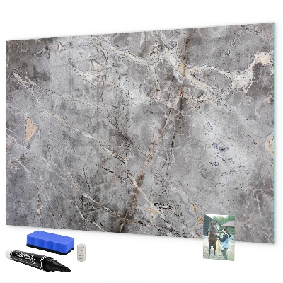 Memobord van glas met print inclusief neodymium magneten Bord voor foto's en notities