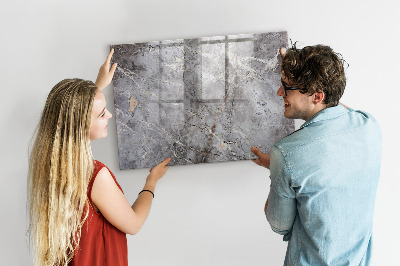 Memobord van glas met print inclusief neodymium magneten Bord voor foto's en notities