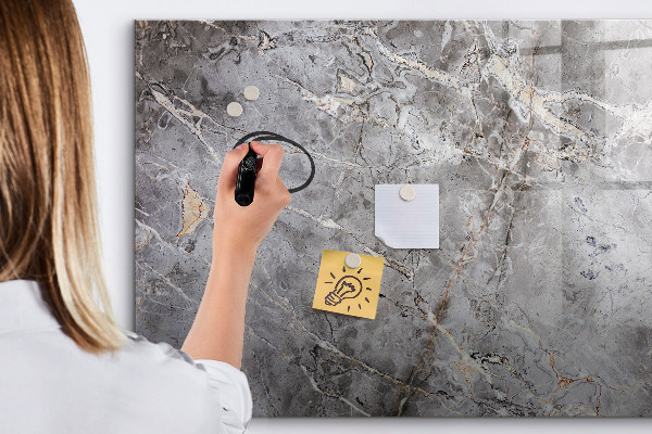 Memobord van glas met print inclusief neodymium magneten Bord voor foto's en notities