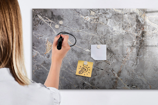 Memobord van glas met print inclusief neodymium magneten Bord voor foto's en notities