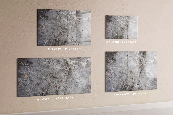 Memobord van glas met print inclusief neodymium magneten Bord voor foto's en notities