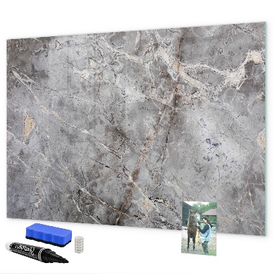 Memobord van glas met print inclusief neodymium magneten Bord voor foto's en notities
