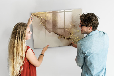 Decoratief glazen wandbord beschrijfbaar en magnetisch Modern prikbord voor foto's en notities