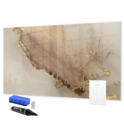 Decoratief glazen wandbord beschrijfbaar en magnetisch Modern prikbord voor foto's en notities