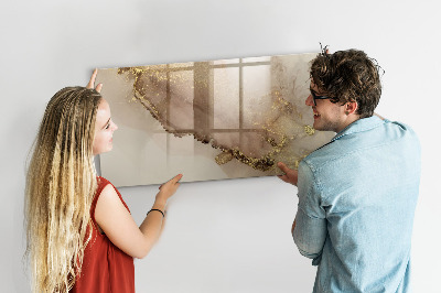 Decoratief glazen wandbord beschrijfbaar en magnetisch Modern prikbord voor foto's en notities