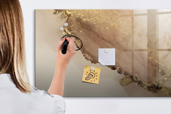 Decoratief glazen wandbord beschrijfbaar en magnetisch Modern prikbord voor foto's en notities