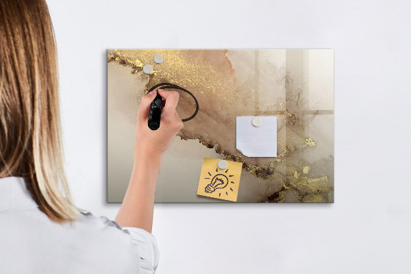 Decoratief glazen wandbord beschrijfbaar en magnetisch Modern prikbord voor foto's en notities