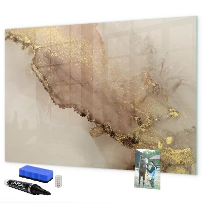 Decoratief glazen wandbord beschrijfbaar en magnetisch Modern prikbord voor foto's en notities