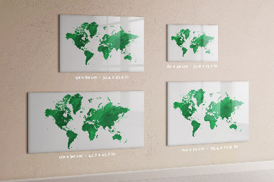 Memobord van glas met print inclusief neodymium magneten Interactieve kaart voor reisherinneringen