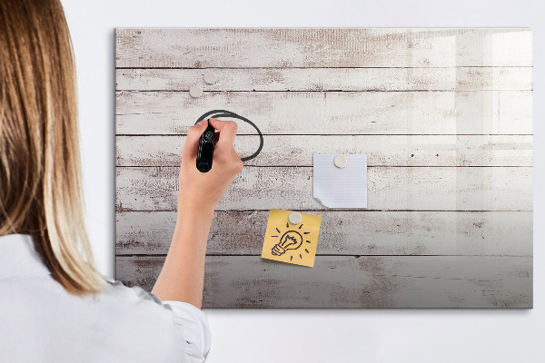 Memobord van glas met print inclusief neodymium magneten Bord voor foto's en notities