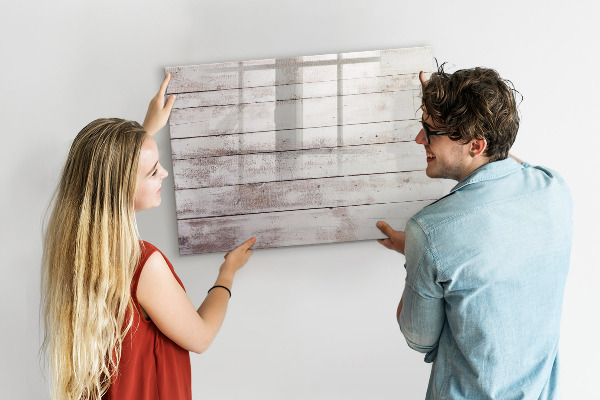 Memobord van glas met print inclusief neodymium magneten Bord voor foto's en notities