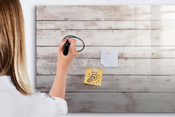 Memobord van glas met print inclusief neodymium magneten Bord voor foto's en notities