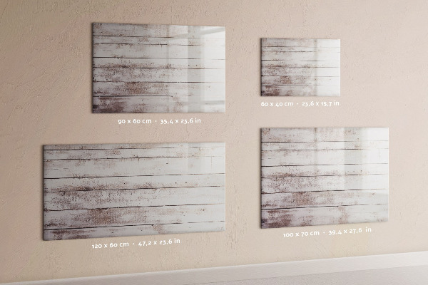 Memobord van glas met print inclusief neodymium magneten Bord voor foto's en notities