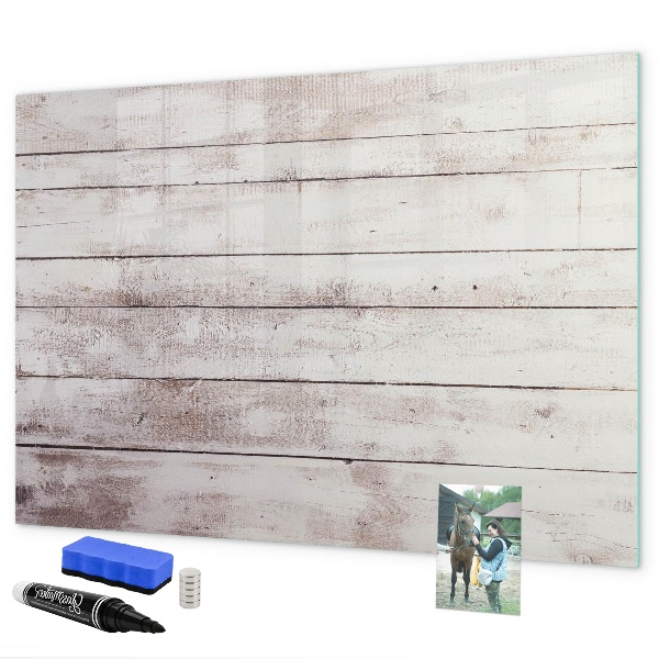 Memobord van glas met print inclusief neodymium magneten Bord voor foto's en notities