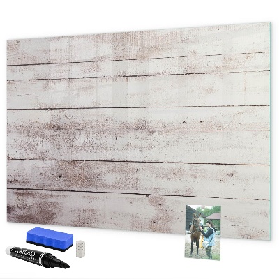 Memobord van glas met print inclusief neodymium magneten Bord voor foto's en notities