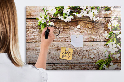 Decoratief glazen wandbord beschrijfbaar en magnetisch Creatief moodboard voor foto's en notities