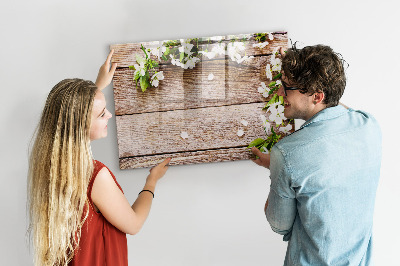 Decoratief glazen wandbord beschrijfbaar en magnetisch Creatief moodboard voor foto's en notities