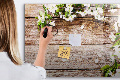 Decoratief glazen wandbord beschrijfbaar en magnetisch Creatief moodboard voor foto's en notities