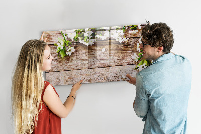 Decoratief glazen wandbord beschrijfbaar en magnetisch Creatief moodboard voor foto's en notities