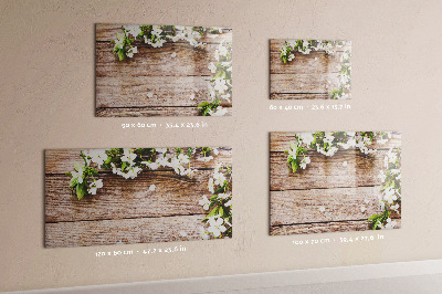 Decoratief glazen wandbord beschrijfbaar en magnetisch Creatief moodboard voor foto's en notities