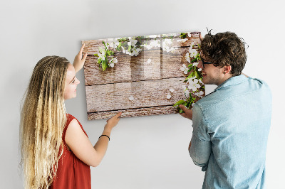 Decoratief glazen wandbord beschrijfbaar en magnetisch Creatief moodboard voor foto's en notities