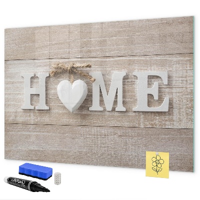 Decoratief glazen wandbord beschrijfbaar en magnetisch Wanddecoratie met ruimte voor foto's